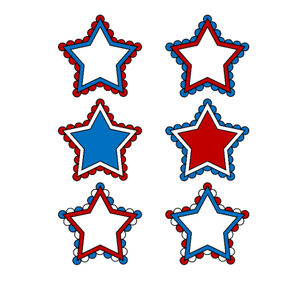 File Folder Activity Matching Identical Pictures (Patriotic Stars)